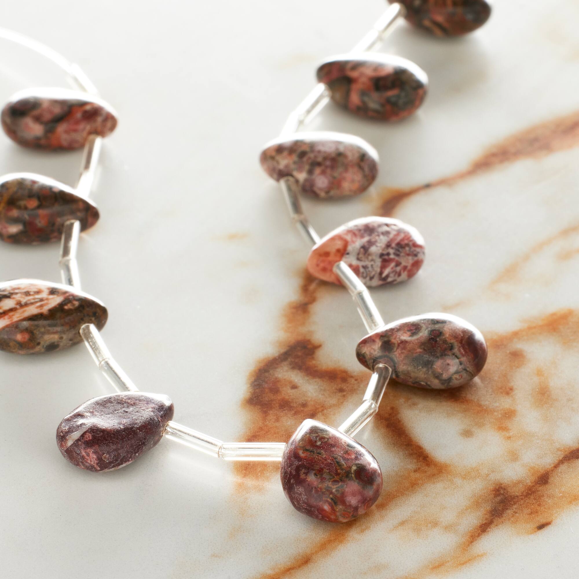 Leopard Jasper Teardrop Beads, 14mm by Bead Landing™